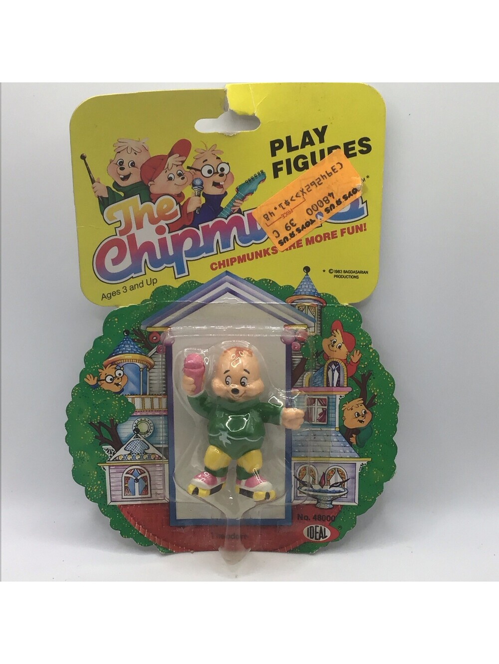 Vintage Alvin and the Chipmunks 1983 Theodore Rollerskating PVC Figure Ideal